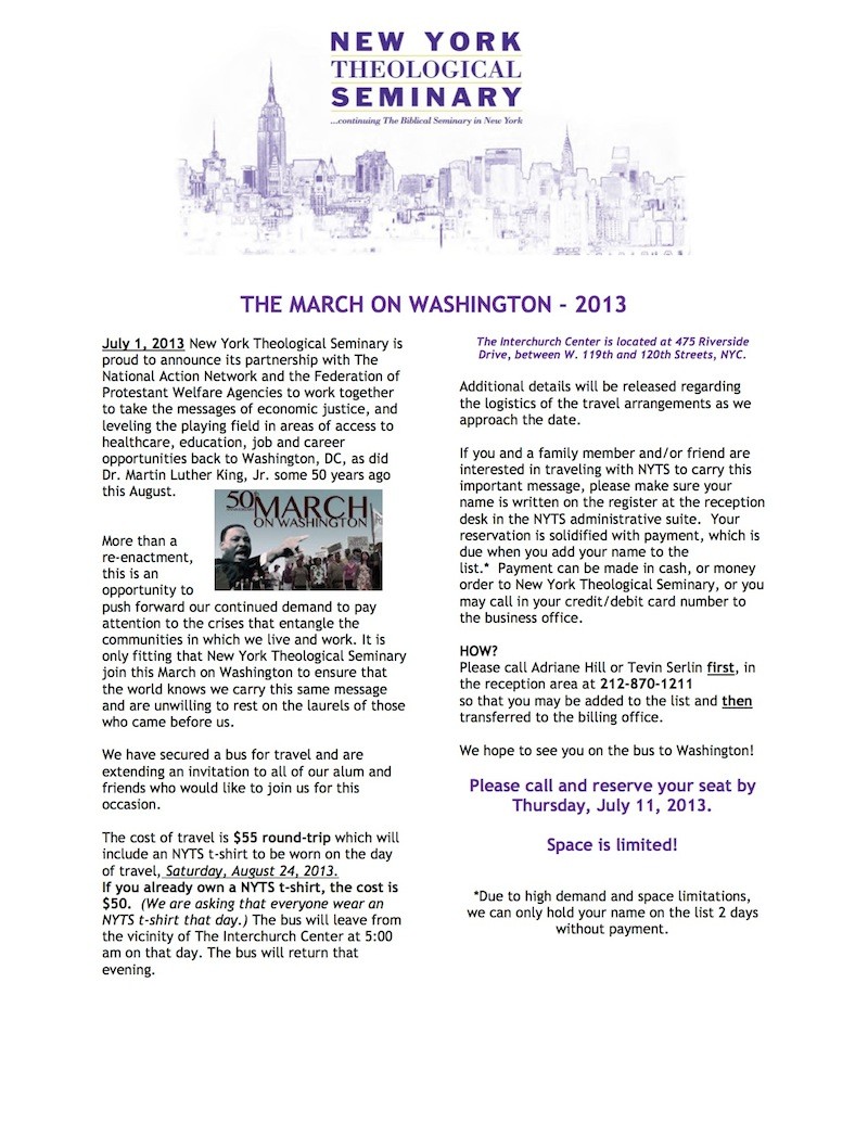 THE MARCH ON WASHINGTON