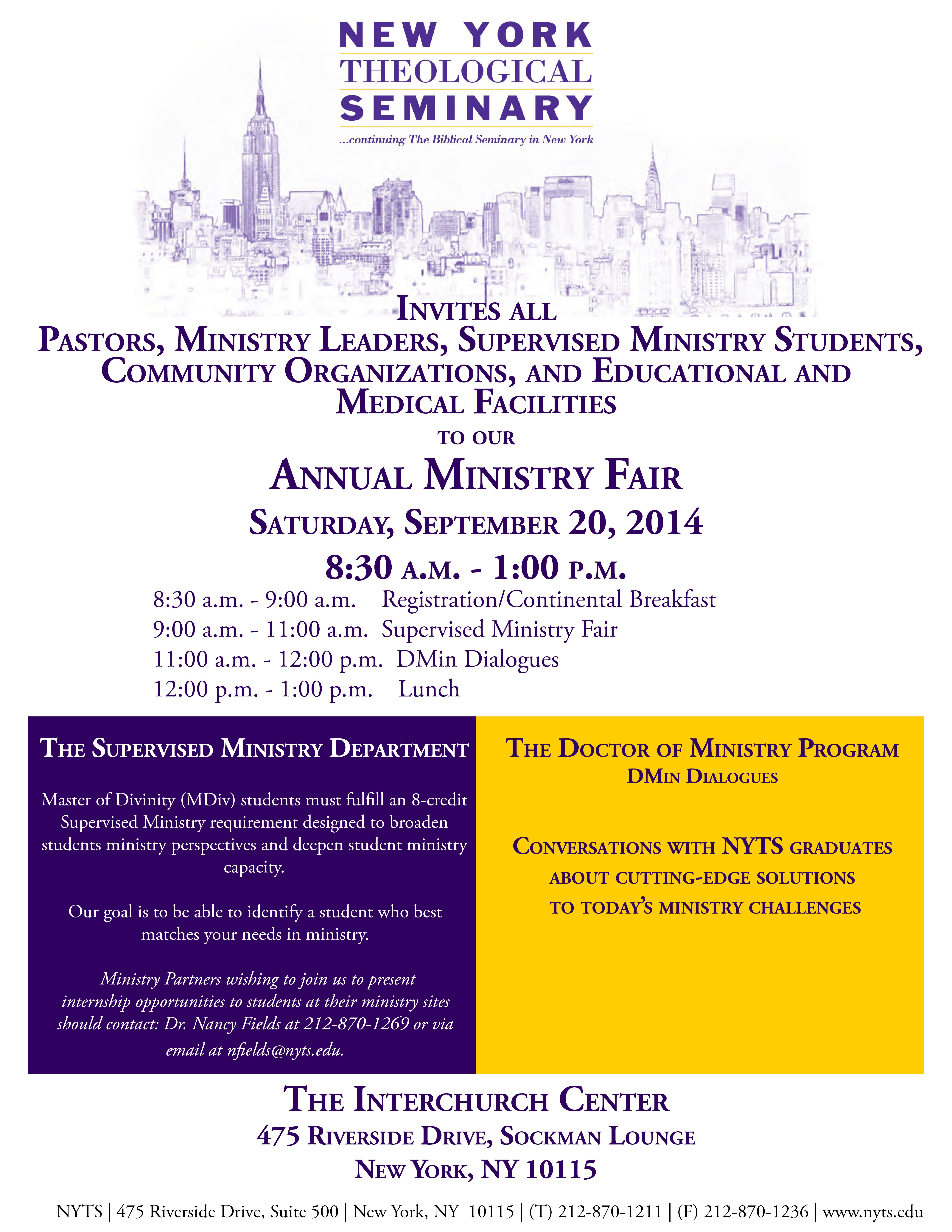 Annual Ministry Fair 2014