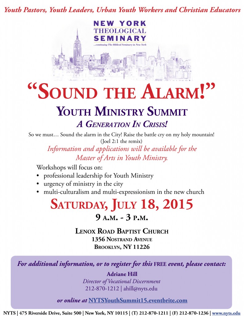 Sound The Alarm Summit 2015 Flyer v2