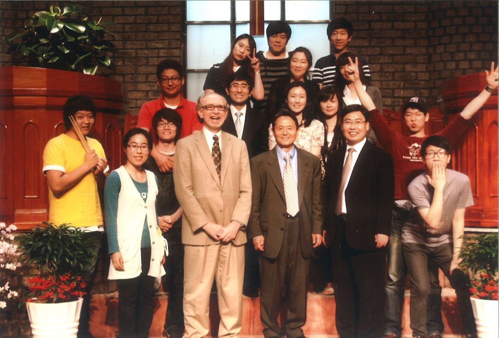 Dr. Jerry Reisig and Rev. Dr. Chang Behk mentoring a youth group in Korea.