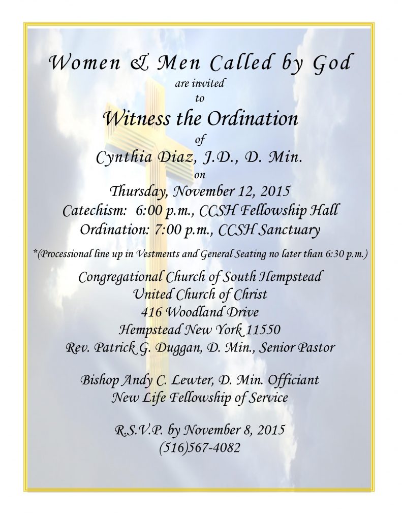 Ordination Invitation_Cynthia Diaz